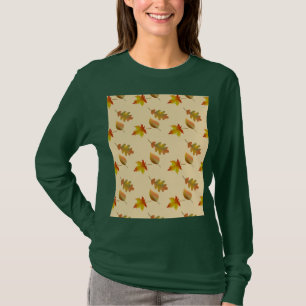 Gemütliches Herbstapfel Blätter Eiche Blätter T - T-Shirt