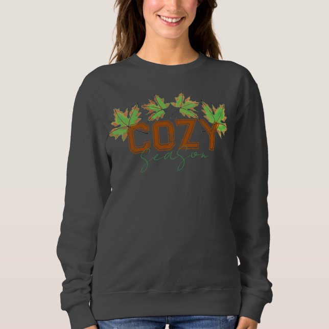 Gemütliches Herbstausdesign Sweatshirt (Vorderseite)