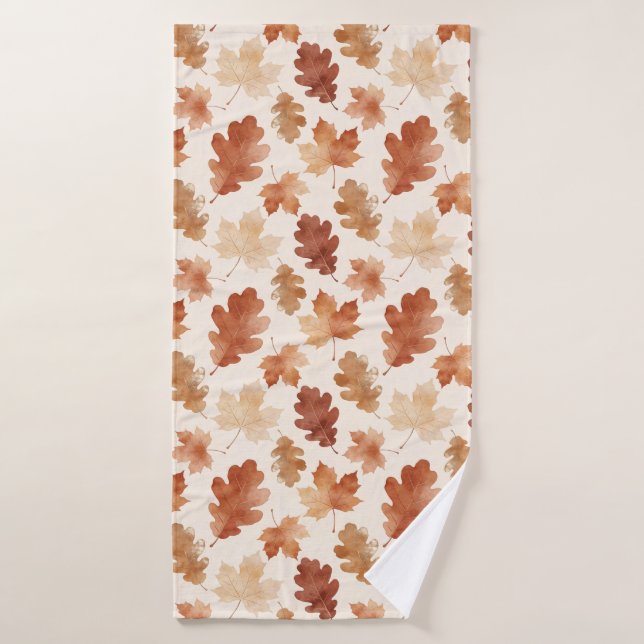 Gemütliches Herbstblattmuster Badehandtuch (Badehandtuch)
