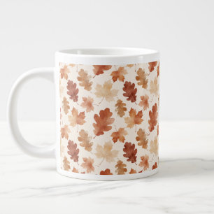 Gemütliches Herbstblattmuster Jumbo-Tasse