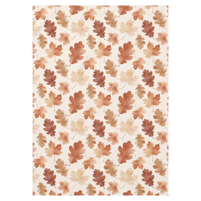 Gemütliches Herbstblattmuster Tischdecke (Vorderseite)