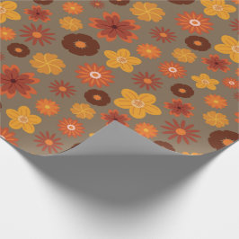 Gemütliches Herbstblüten Nahtlose Erntedank Gesche Geschenkpapier
