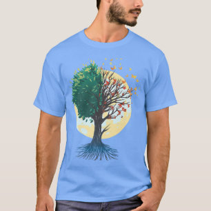 Gemütliches Herbstdesign-Blätter fällt von der Bau T-Shirt