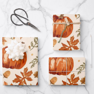 Gemütliches Herbsternte-Geschenkpapier Geschenkpapier Set