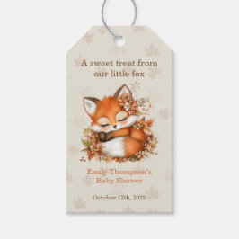 Gemütliches Herbstfox Babydusche Gemütliches Woodl Geschenkanhänger