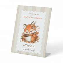 Gemütliches Herbstfox Babydusche Gemütliches Woodl