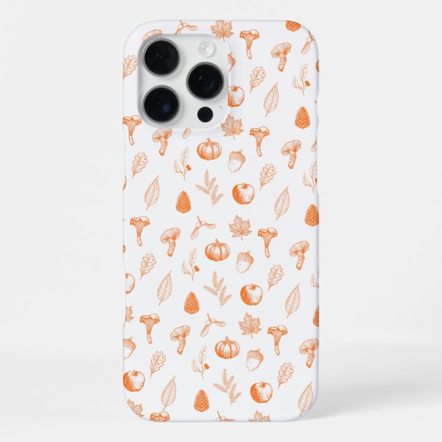 Gemütliches Herbstmuster iPhone 16 Pro Max Hülle (Rückseite)