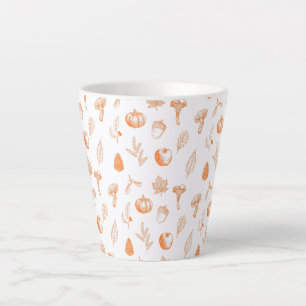 Gemütliches Herbstmuster Milchtasse