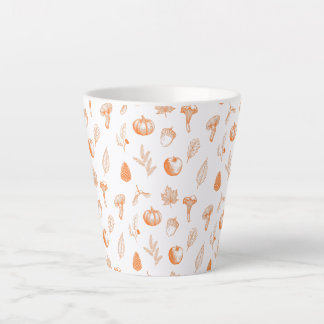 Gemütliches Herbstmuster Milchtasse