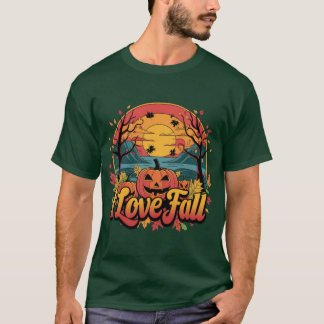 Gemütliches Ich liebe Herbst-Design mit ausgehöhlt T-Shirt