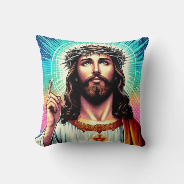 Gemütliches Jesus Kissen! Kissen (Vorderseite)