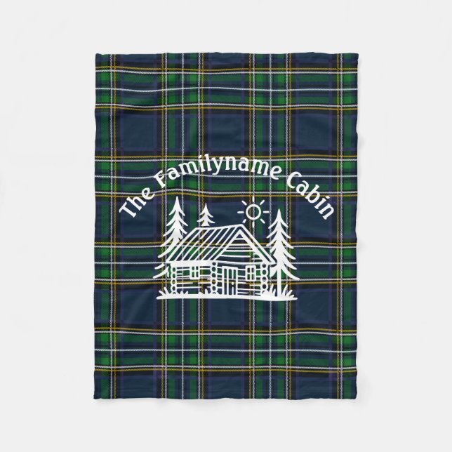 Gemütliches Kabinett Personalisierter Kehlkopf Fleecedecke (Vorderseite)