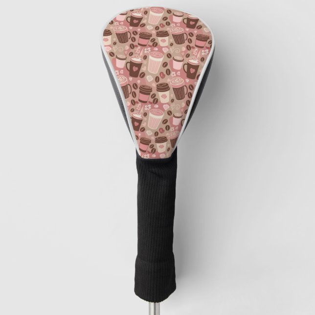 Gemütliches Kaffeetassen-Muster (5) Golf Headcover (Vorderseite)
