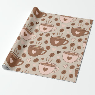 Gemütliches Kaffeetassenmuster (11) Geschenkpapier