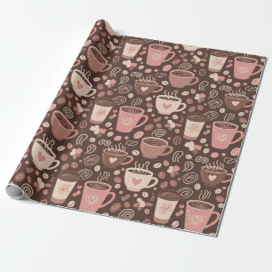 Gemütliches Kaffeetassenmuster (2) Geschenkpapier