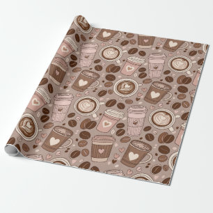 Gemütliches Kaffeetassenmuster (6) Geschenkpapier
