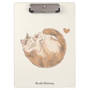 Gemütliches Katzen-Café-Anime-Clipbord Klemmbrett