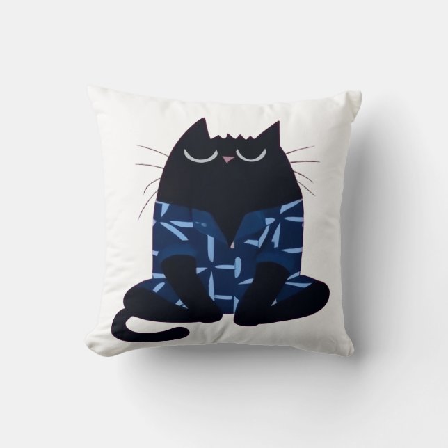 Gemütliches Katzenkissen Kissen (Vorderseite)