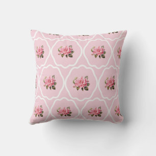 Gemütliches Kissen mit Rose und hellrosa Farbe