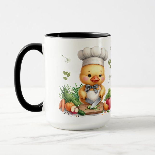 Gemütliches Küchenherden Niedliches Kochdesign Tasse (Links)