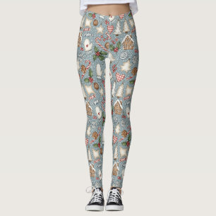 Gemütliches Lebkuchen-Weihnachten mit Zuckerstange Leggings