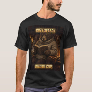 Gemütliches Leseklub-Shirt für Bücherwürmer Bär T-Shirt