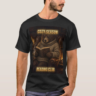 Gemütliches Leseklub-Shirt für Bücherwürmer Bär T-Shirt