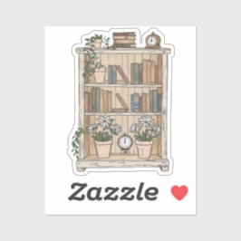 Gemütliches Leseregal Aufkleber