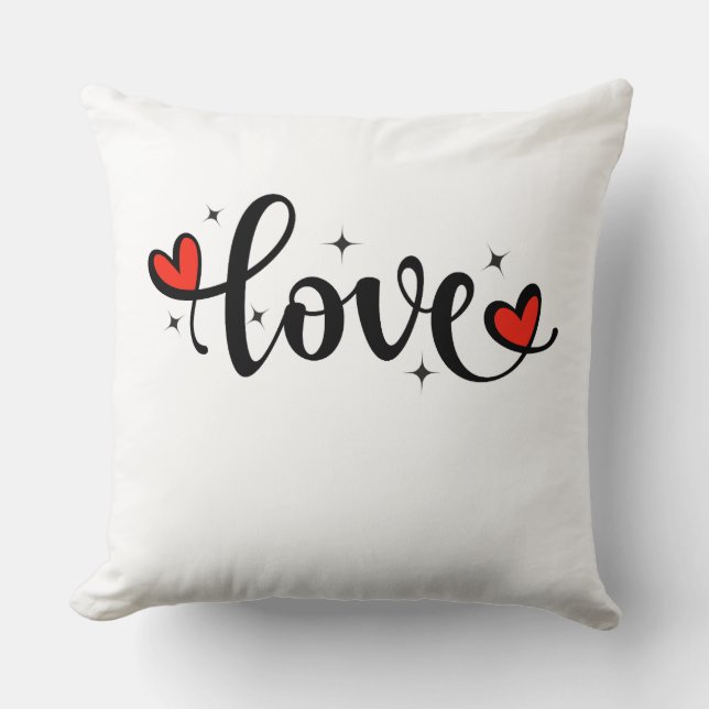 Gemütliches LIEBE-Kissen - Ideal für Valentine D Kissen (Vorderseite)