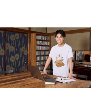 Gemütliches Mondlicht-Lesen Warmer Buchliebhaber T-Shirt