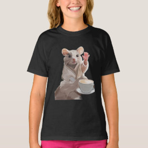 Gemütliches Morgenmouse - Süße Tier Kunst mit Kaff T-Shirt