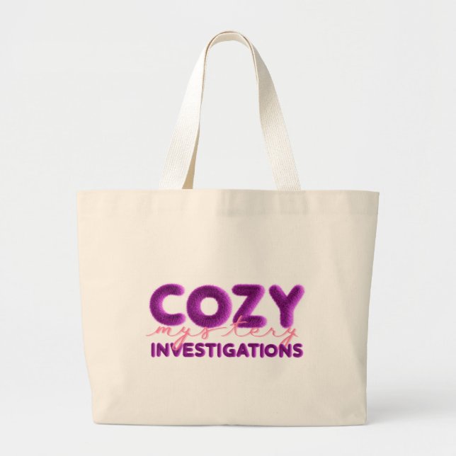 Gemütliches Mystery Investigations-Tasche Jumbo Stoffbeutel (Vorne)