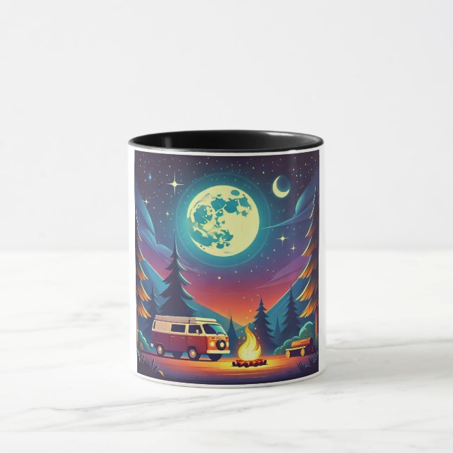 Gemütliches Night Camping am Feuer Tasse (Zentrum)