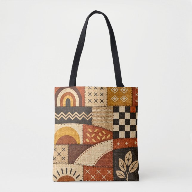 Gemütliches Patchwork Modern Tasche (Vorderseite)