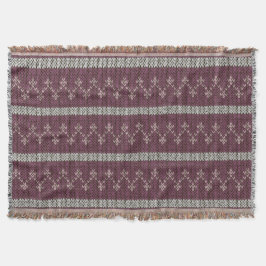 Gemütliches Pattern-Knöchelblanket in Burgund Decke