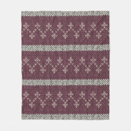 Gemütliches Pattern-Knöchelblanket in Burgund Fleecedecke