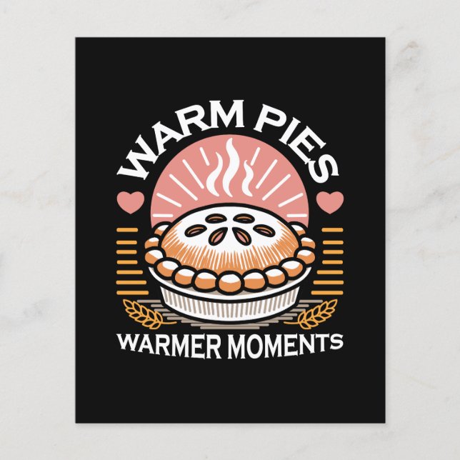 Gemütliches Pie-Bild: Warme Pies wärmere Momente Flyer (Vorne)