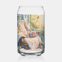 Gemütliches Porch mit Quilt und Limonade-Charme