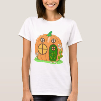 Gemütliches Pumpkin House Niedliches Herbstfalldes T-Shirt
