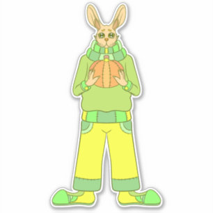 Gemütliches Rabbit Aufkleber