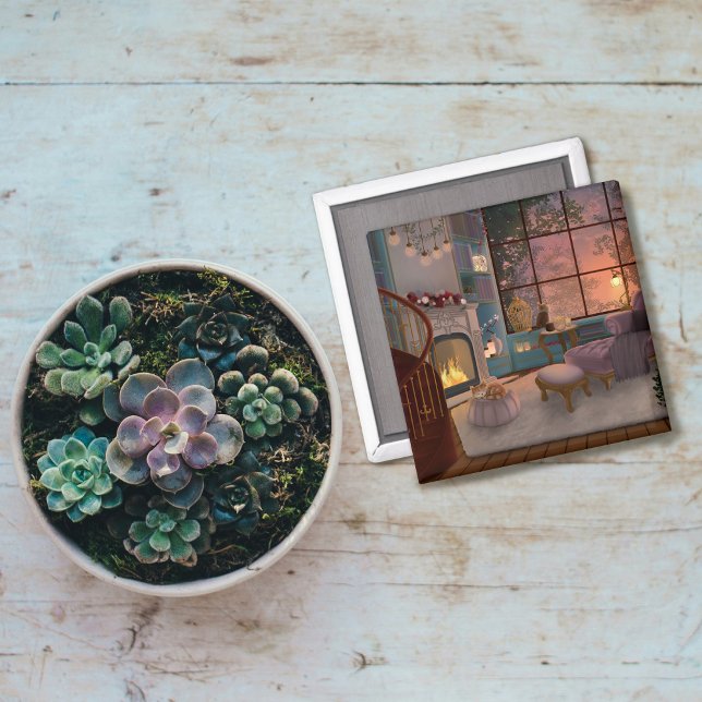 Gemütliches Reading Sunset Room Magnet (Von Creator hochgeladen)