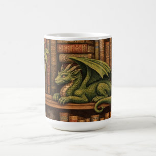 Gemütliches Retro-Bücherregal-Drache Kaffee Tee Li Kaffeetasse
