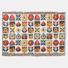 Gemütliches Retro Folkloredesign Decke