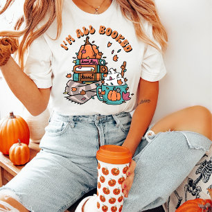 Gemütliches Retro Ich Bin Ausgebucht Herbstlesen T-Shirt
