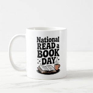 Gemütliches Retro National Lesen Sie einen Tee am  Kaffeetasse