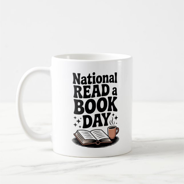 Gemütliches Retro National Lesen Sie einen Tee am  Kaffeetasse (Links)