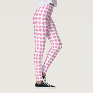 Gemütliches rosa Herz Designer Leggings