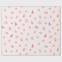 Gemütliches rosa Weihnachtsmuster