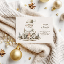 Gemütliches Santa Winter Baby Duschdiapper Raffle
