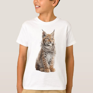 Gemütliches Schal Bobcat Kätzchen Kinder T-Shirt